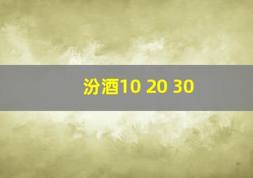 汾酒10 20 30